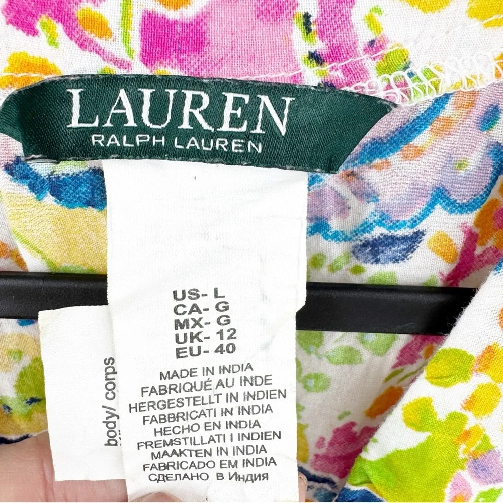 ✅ Ralph Lauren Size LARGE Womens Swimsuit‎ Cover Up Abstract Paisley Pattern